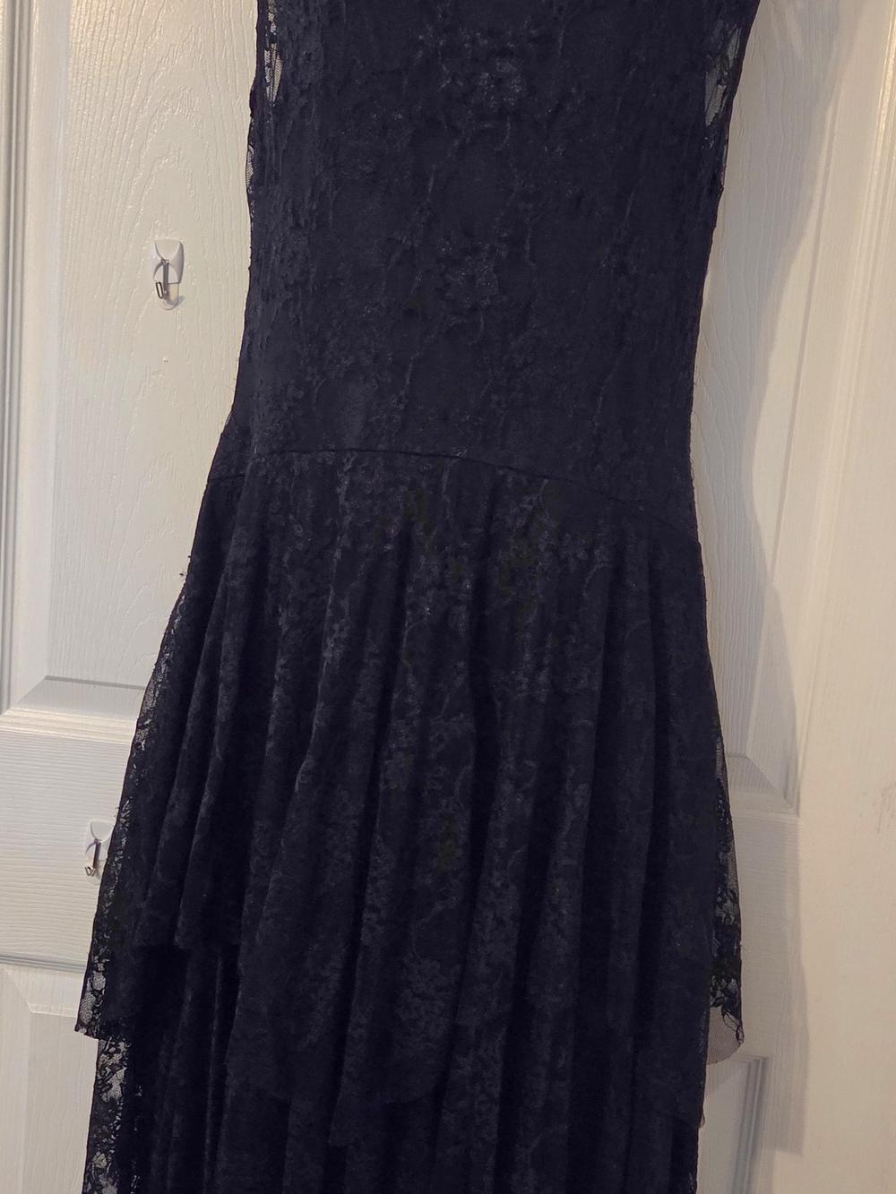 Origami Owl Black Lace Tiered Women's Dress